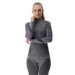 UYN Lady Ambityion UW Shirt LG SL Melange Turtle Neck black melange-purple-raspberry aláöltöző felső