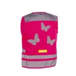 Láthatósági mellény Wowow Nutty Jacket gyerek, pink pillangó mintás - hátulról
