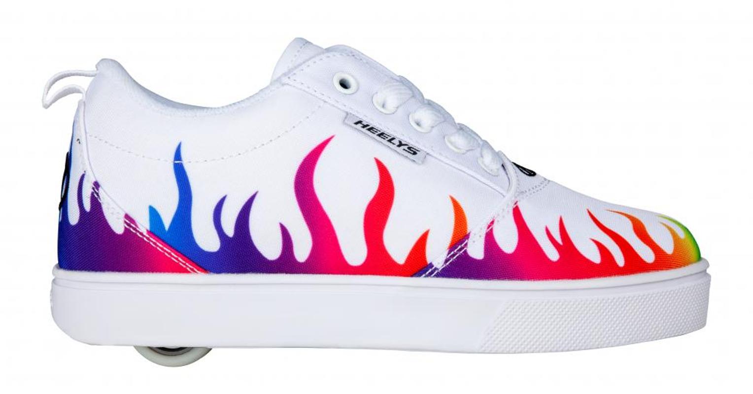 rainbow fire heelys