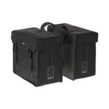 Basil Kavan XL double bag, fekete csomagtartó táska