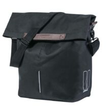 Basil City Shopper, fekete csomagtartó táska