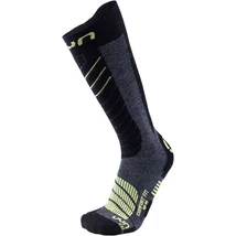 UYN Man Ski Comfort Fits Socks, medium grey melange-green lime sízokni UYN Man Ski Comfort Fits Socks, medium grey melange-green lime sízokni