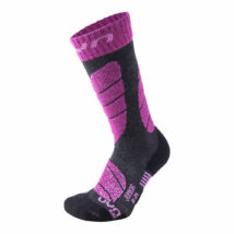 UYN Junior Ski Socks, anthracite melange-violet sízokni