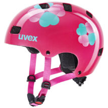 Uvex Kid 3, pink flower kerékpár sisak