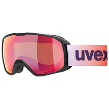 Uvex Xcitd CV, black matt/mirror scarlet-green síszemüveg