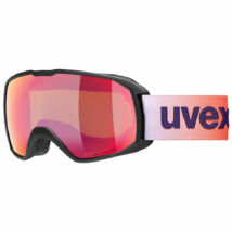 Uvex Xcitd CV, black matt/mirror scarlet-green síszemüveg