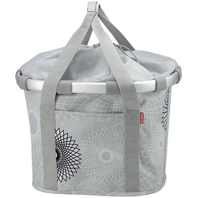 Klickfix Bikebasket, crystals light grey első kosár