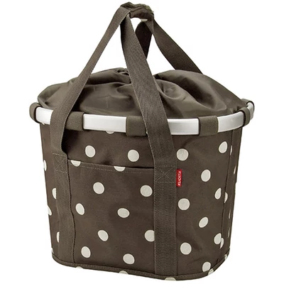 Klickfix Bikebasket, mocha dots első kosár
