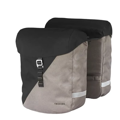 Racktime Vida Double Bag, carbon black/stone grey csomagtartó táska