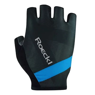 Roeckl Busano black shadow/ibiza blue rövid kerékpáros kesztyű
