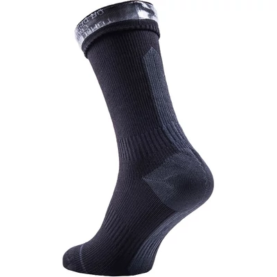 Sealskinz Road Thin Mid with Hydrostop, fekete/szürke zokni