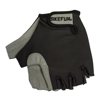 Bikefun Basic rövid fekete kerékpáros kesztyű