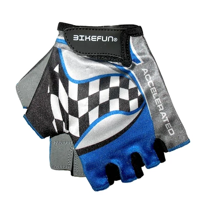 Bikefun Junior race blue kerékpáros kesztyű