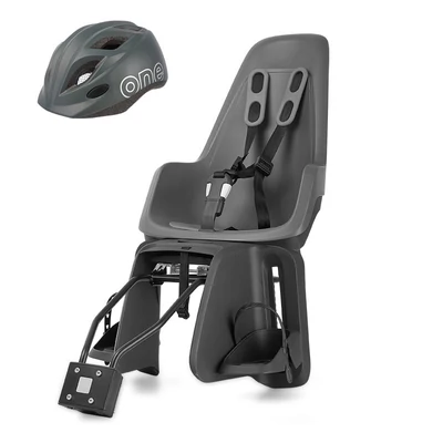 Bobike ONE Maxi, szürke hátsó gyerekülés + sisak