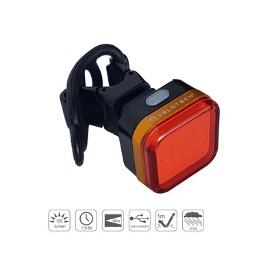Velotech Quad USB hátsó lámpa
