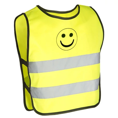 Láthatósági mellény M-Wave gyerek, figurás (smiley)