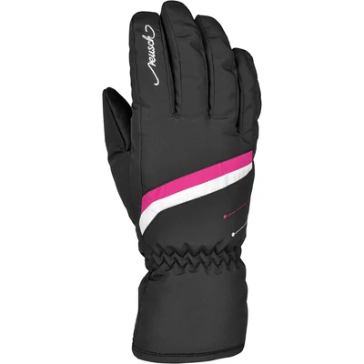 Reusch Marisa, black/white/pink glo síkesztyű