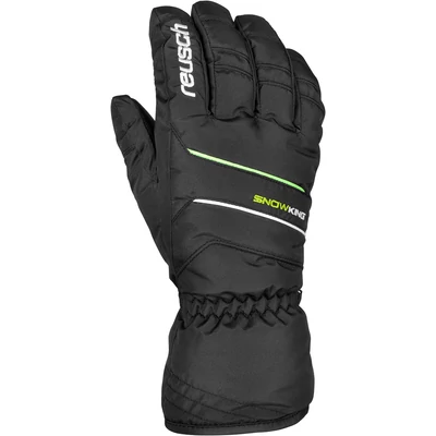 Reusch Snow King, black/neon green síkesztyű
