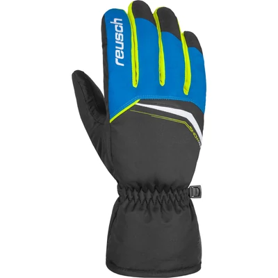 Reusch Snow King, black/brillant blue síkesztyű