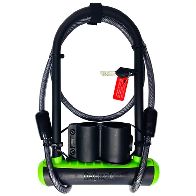 OnGuard Neon 230x115 mm, zöld U-lakat + 120 cm hurokkábel