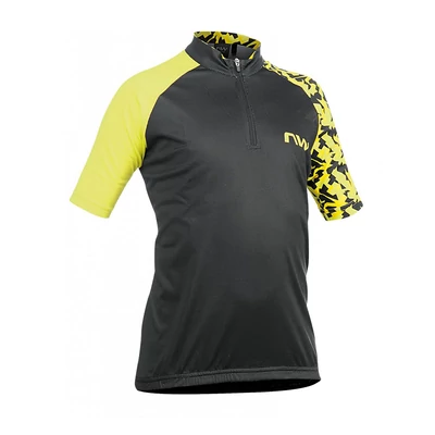 Northwave Origin Junior, fekete/fluo sárga rövid mez