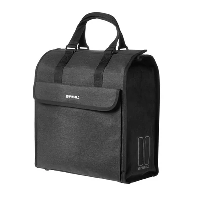 Basil Mira shopper, fekete csomagtartó táska