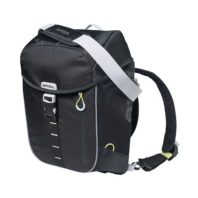 Basil Miles Daypack, fekete-lime kerékpáros táska és hátizsák