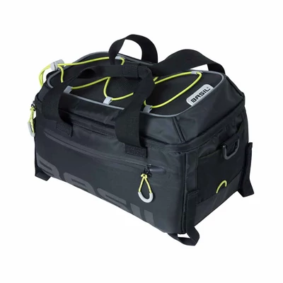 Basil Miles Trunkbag, fekete-lime csomagtartó táska