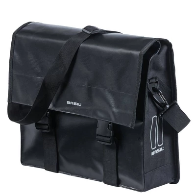 Basil Urban Load Messenger Bag, fekete csomagtartó táska