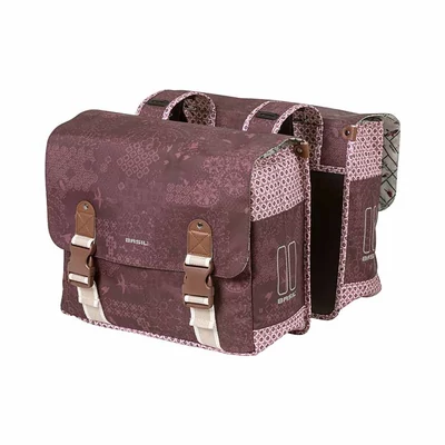 Basil Boheme double bag, piros csomagtartó táska