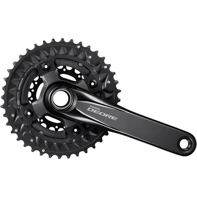 Shimano FC-M6000-3 Deore 40/30/22T 175 mm HG 10-es, fekete integrált hajtómű