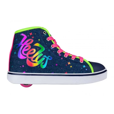 Heelys Veloz blue denim/rainbow canvas