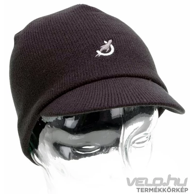 Sealskinz Peaked Beanie, fekete sapka