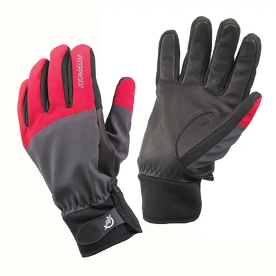Sealskinz All Season szürke-bordó kesztyű