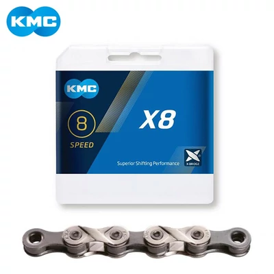 KMC X8 8 sebességes 1/2 x 3/32 116 ezüst/szürke lánc