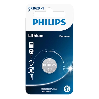 Philips CR1620 3V Lithium elem