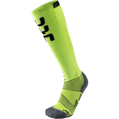 UYN Man Ski Evo Race Socks, green lime-black sízokni