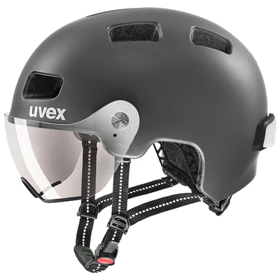 Uvex Rush Visor, dark silver matt kerékpár sisak