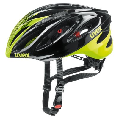 Uvex Boss race, black-neon yellow kerékpár sisak