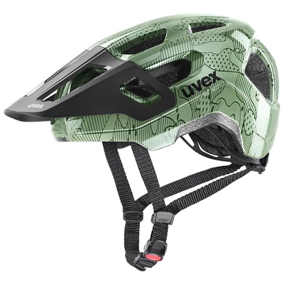 Uvex React jr., moss green altimeter kerékpár sisak