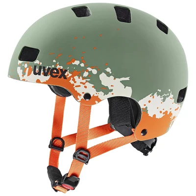 Uvex Kid 3 CC, moss green-sand mat kerékpár sisak