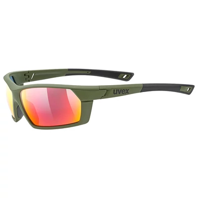 Uvex Sportstyle 225, olive green matt/red napszemüveg
