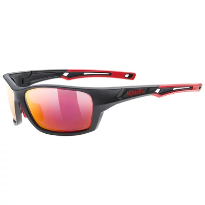 Uvex Sportstyle 232 P, black matt red/red napszemüveg