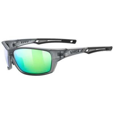 Uvex Sportstyle 232 P, smoke matt/green napszemüveg