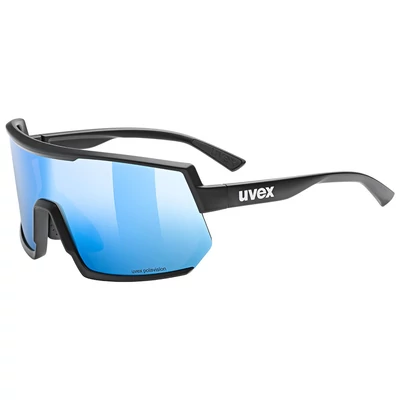 Uvex Sportstyle 235 P, black matt/mirror blue napszemüveg