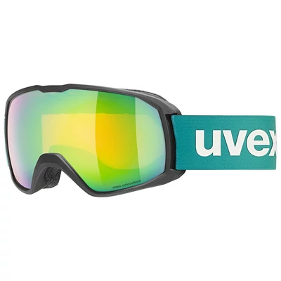 Uvex Xcitd CV, black matt/mirror green-orange síszemüveg