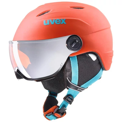 Uvex Junior visor pro, orange-petrol met mat sísisak