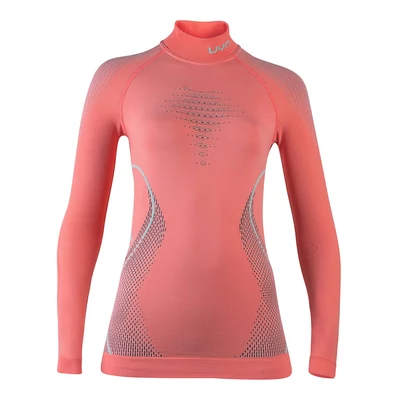 UYN Lady Evolutyon UW Shirt LG SL Turtle Neck, coral-anthracite-aqua aláöltöző felső
